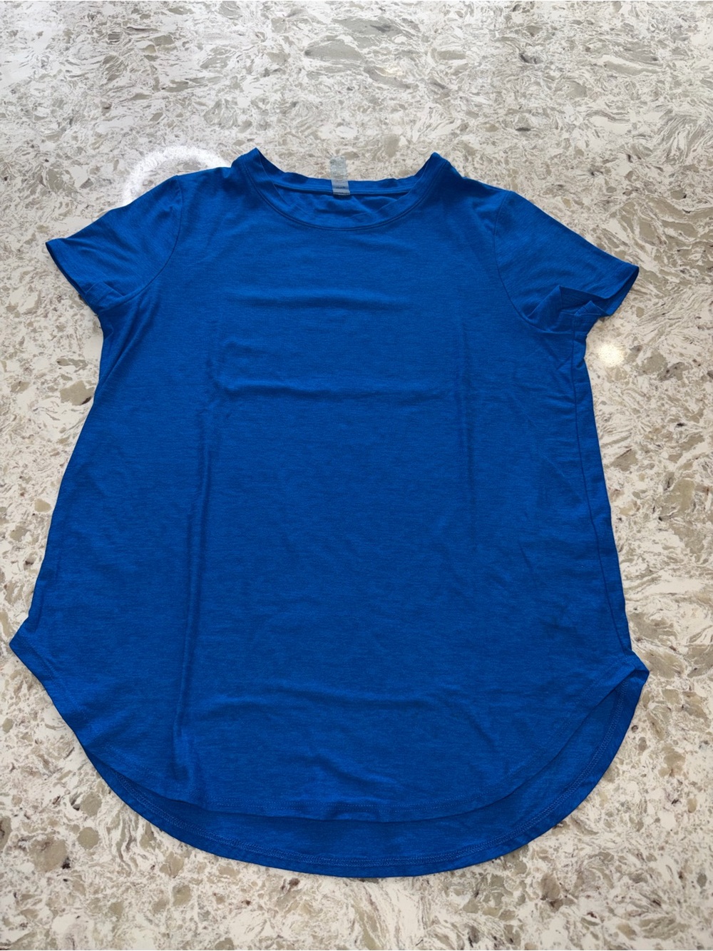 Beyond Yoga heather Royal Blue Short Sleeve Crewneck Top